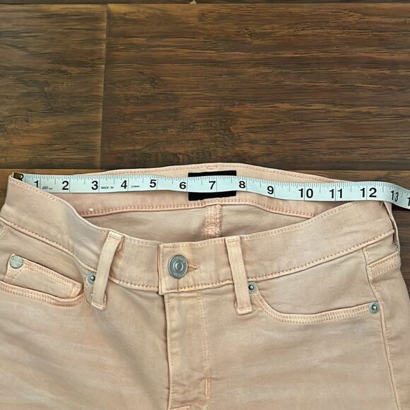 Hudson Tally Deep Cuff Crop Skinny Jeans Feminine Contemporary Casual Coastal - Picture 10 of 15